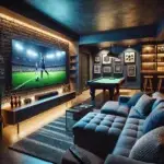 Basement man cave columbia station oh