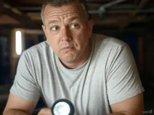 home owner owner hunts for foul smell in his crawl space