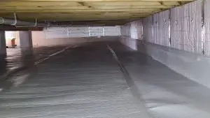 Freshly encapsulated and insulated crawl space by Pro Crawlspace Repair in Ohio