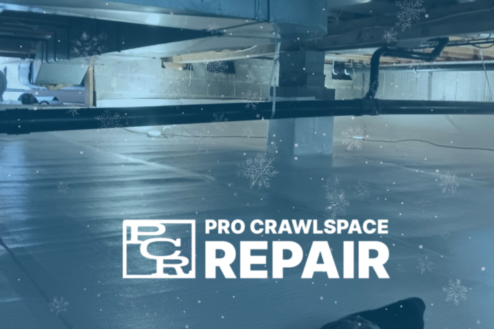 Northeast Ohio crawl spaces in the winter.