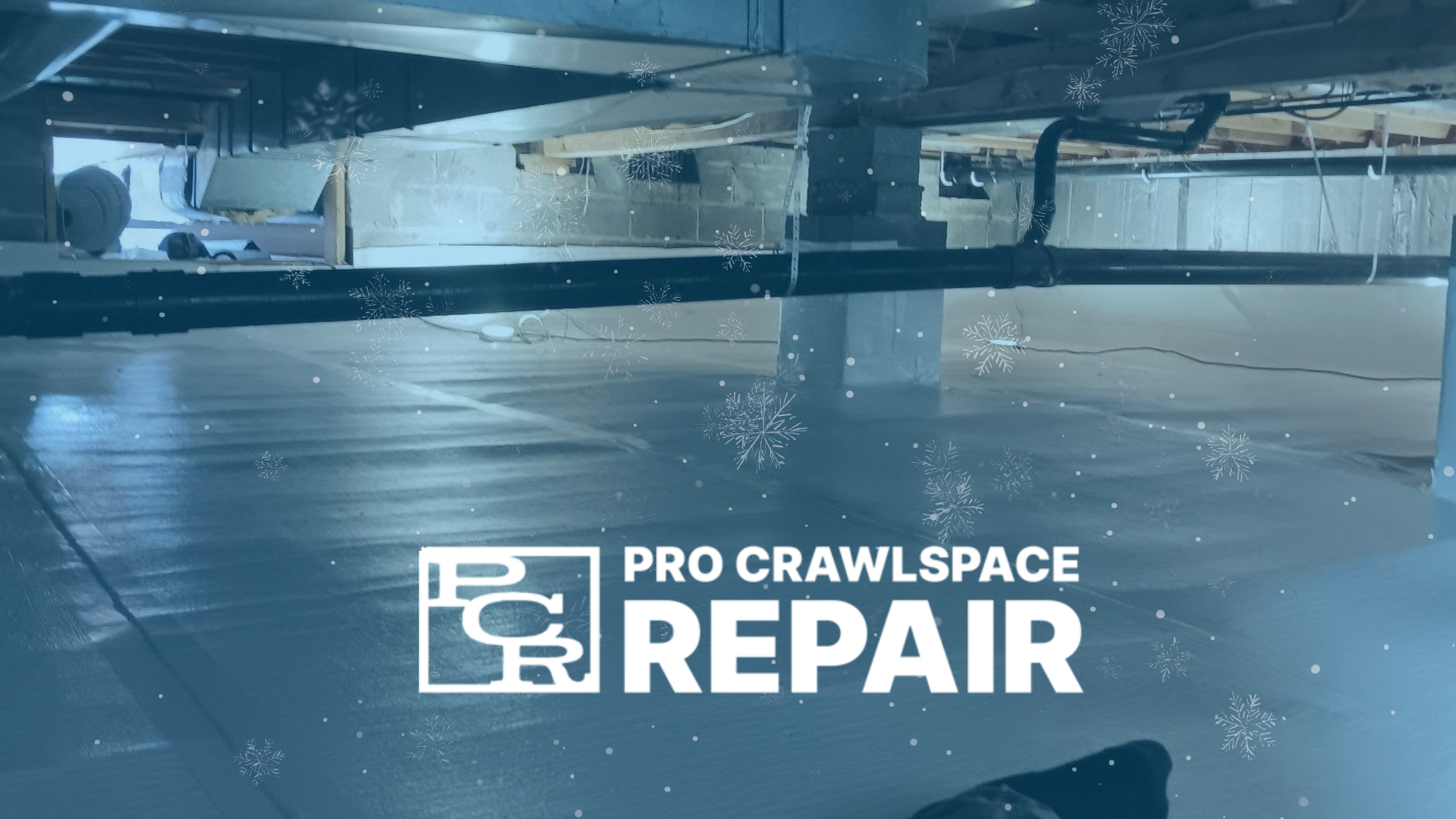 Northeast Ohio crawl spaces in the winter.